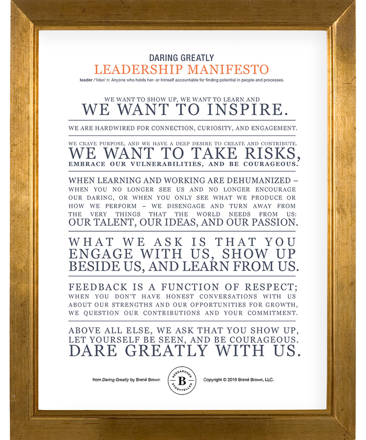 We want to show up, we want to learn and we want to inspire. We are hardwired for connection, curiosity, and engagement. We crave purpose, and we have a deep desire to create and contribute. We want to take risks, embrace our vulnerabilities, and be courageous. When learning and working are dehumanized – when you no longer see us and no longer encourage our daring, or when you only see what we produce or how we perform – we disengage and turn away from the very things that the world needs from us: our talent, our ideas, and our passion.